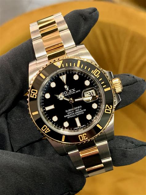 rolex submariner date steel and yellow gold|18k gold rolex watch prices.